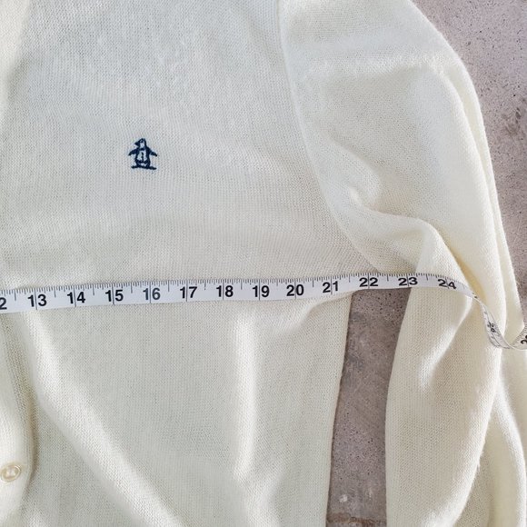 Vintage Grand Slam Cream Cardigan Made in USA Size Large - Picture 15 of 15